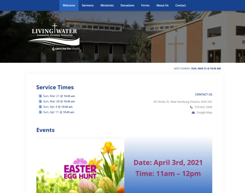 Living Water Community Christian Fellowship project screenshot