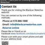 Blackcar Waterloo Mobile Website Website