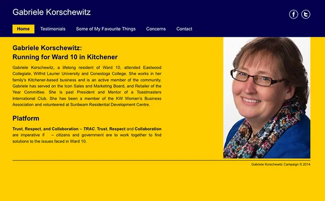 Gabriele Korschewitz - Campaign Website project screenshot