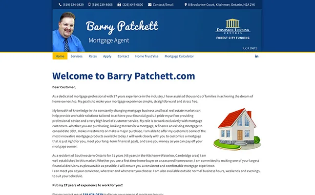 Barry Patchett - Mortgage Broker project screenshot