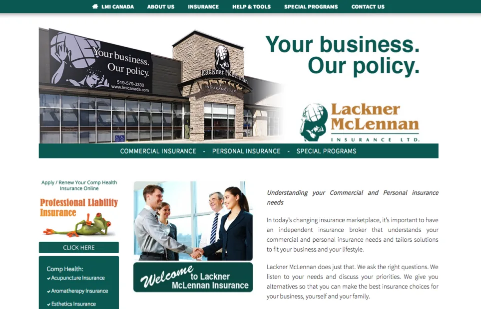 Lackner McLennan Insurance Ltd. project screenshot