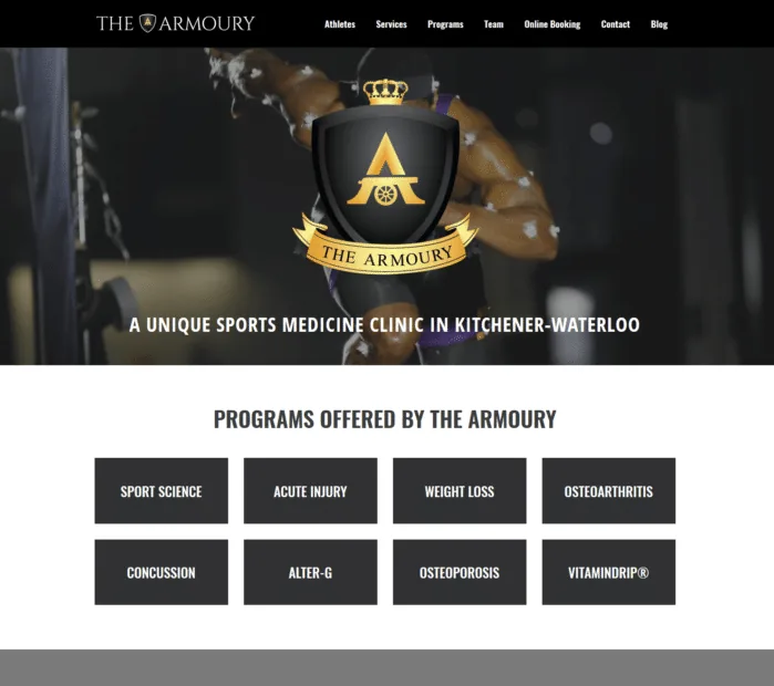 The Armoury Sports Medicine Clinic project screenshot
