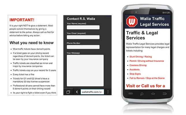 Walia Traffic Mobile Website project screenshot
