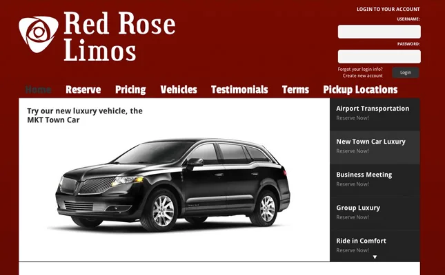 Red Rose Limos project screenshot