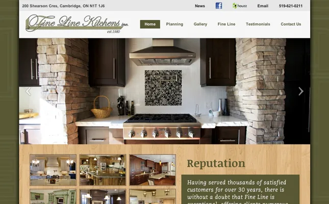 Fine Line Kitchens Website