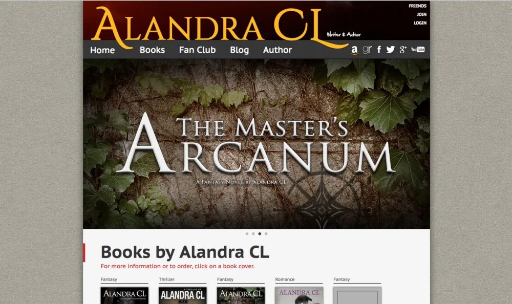 Alandra CL Author Website is back! project screenshot