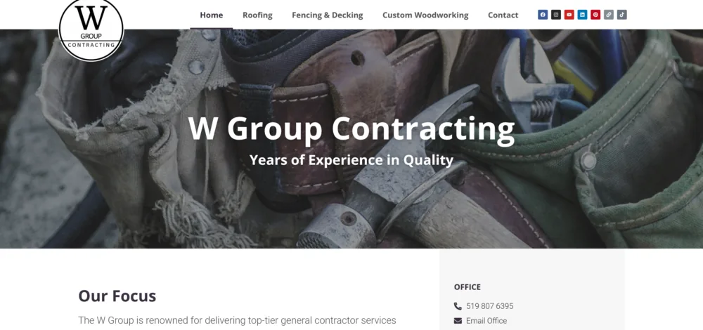 W Group Contracting project screenshot