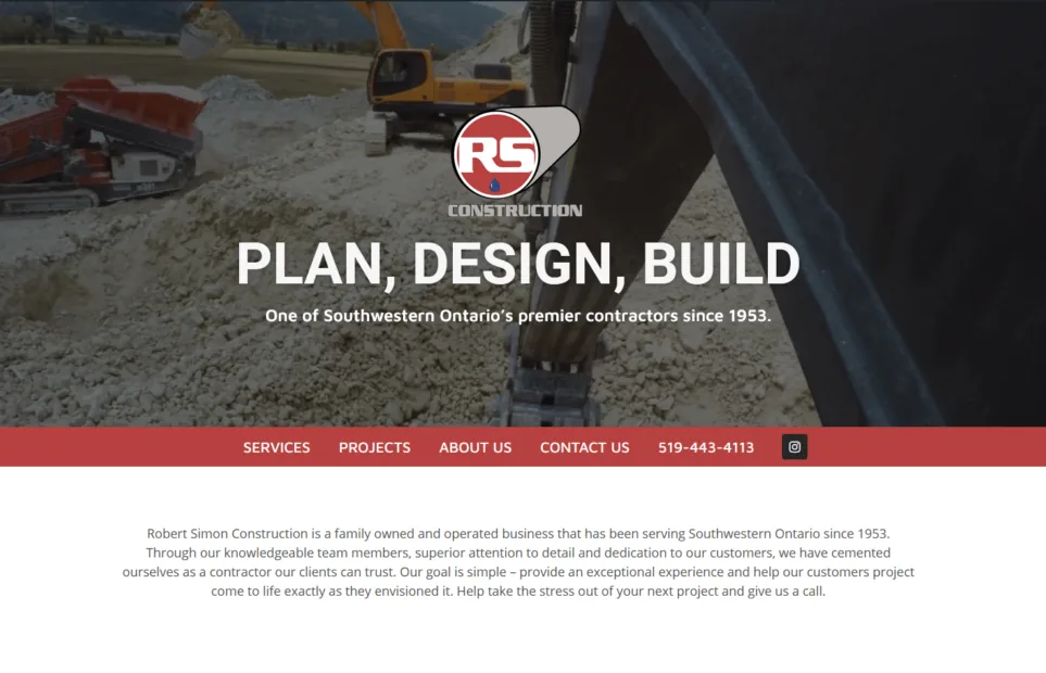 Robert Simon Construction Ltd project screenshot