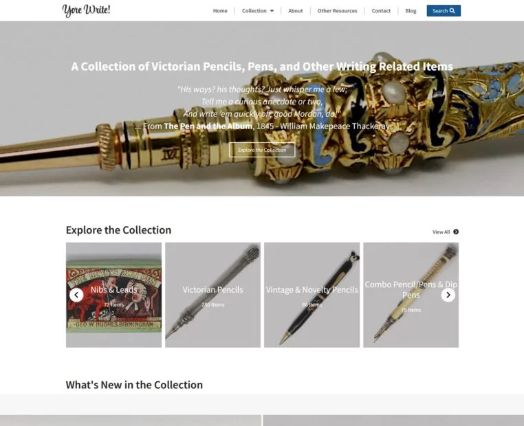 YoreWrite - A Collection of Victorian Pencils, Pens, and Other Writing Related Items project screenshot