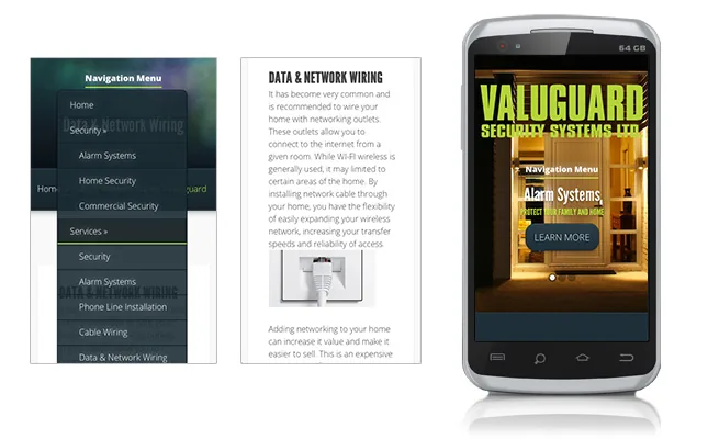 Valuguard Mobile Website project screenshot