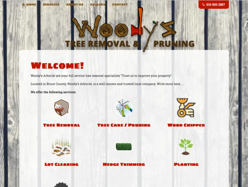 Woody's Arborist project screenshot
