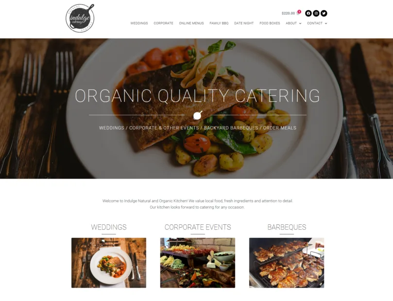Indulge Kitchen Catering project screenshot