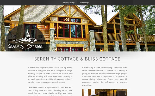 Lake Front Cottages - 2014 Redesign project screenshot