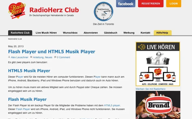 Radio Herz Club project screenshot