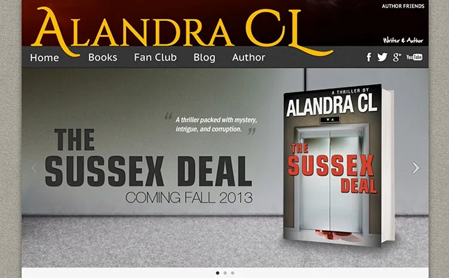 Updated Header Design for Alandracl.com project screenshot