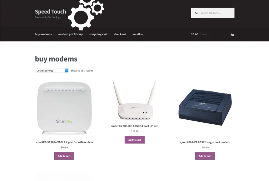 Speed Touch project screenshot