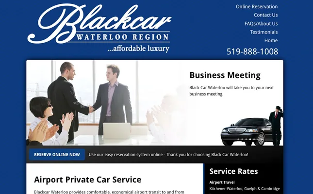 Blackcar Waterloo Website Re-design 2013 project screenshot