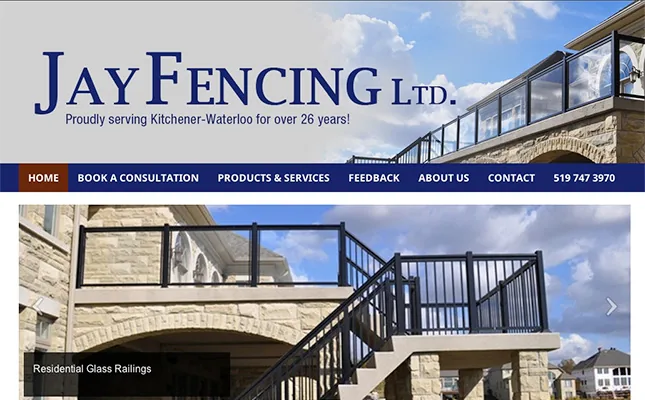 Jay Fencing Website Updated 2013 project screenshot