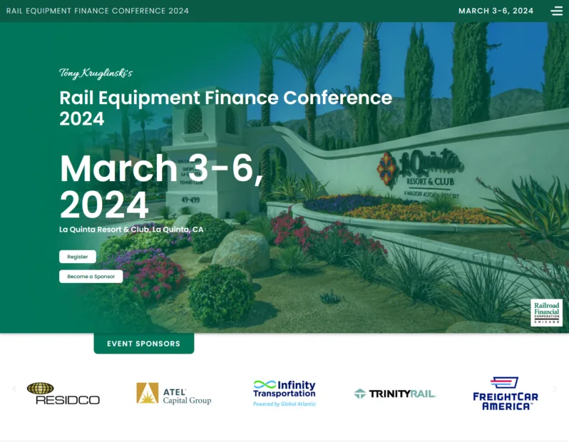 Rail Equipment Finance Conference 2024 project screenshot