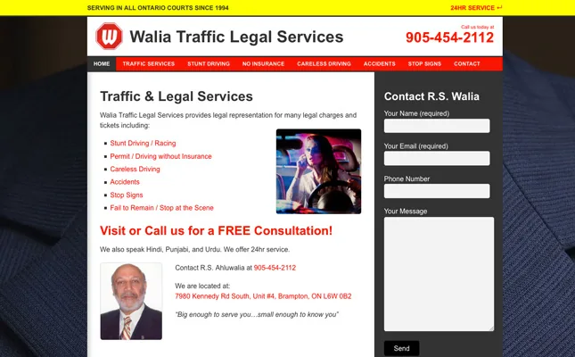 Walia Traffic Website project screenshot