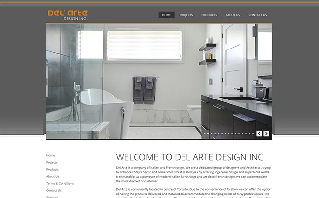 Del Arte Design Inc - 2015 Website Update project screenshot