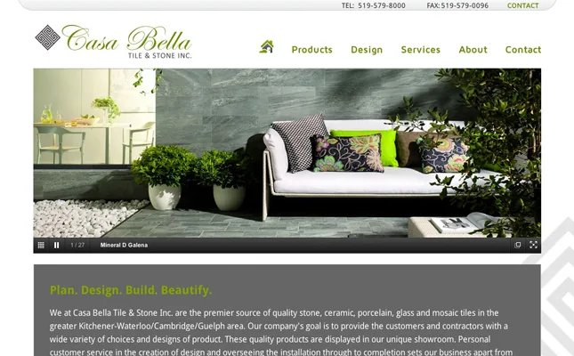 Casa Bella Tile project screenshot
