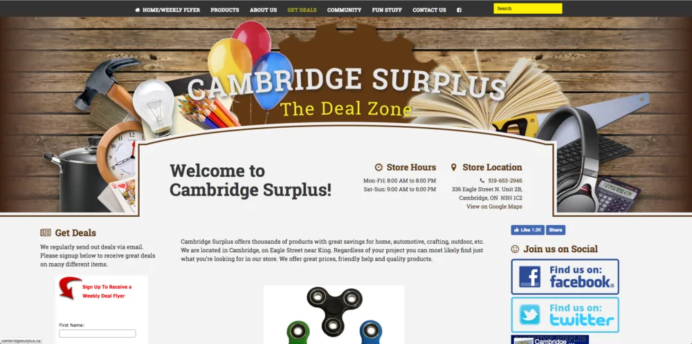 Cambridge Surplus project screenshot