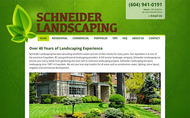 Schneiderlandscaping.com project screenshot