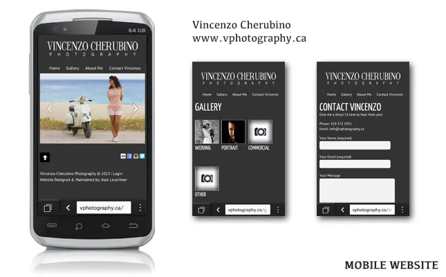 Vincenzo Cherubino Mobile Website project screenshot