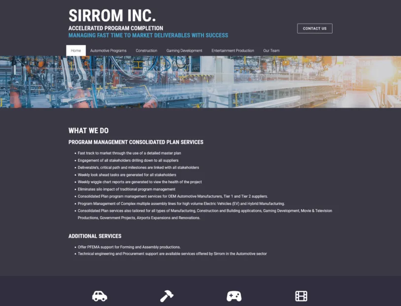 Sirrom Inc. project screenshot