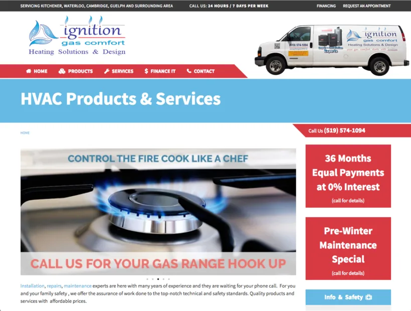 Ignition Gas Comfort project screenshot