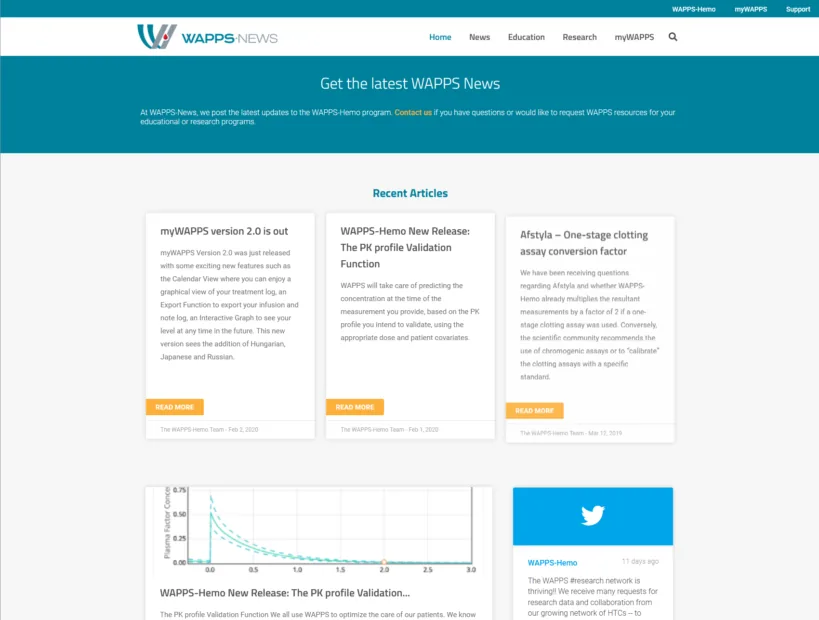 WAPPS-Hemo News project screenshot