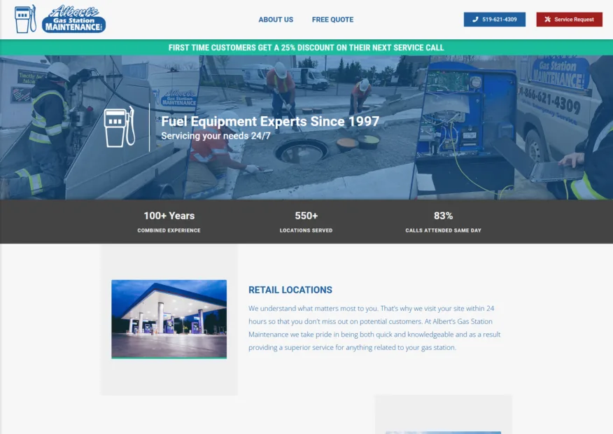 Alberts Gas Station Maintenance project screenshot