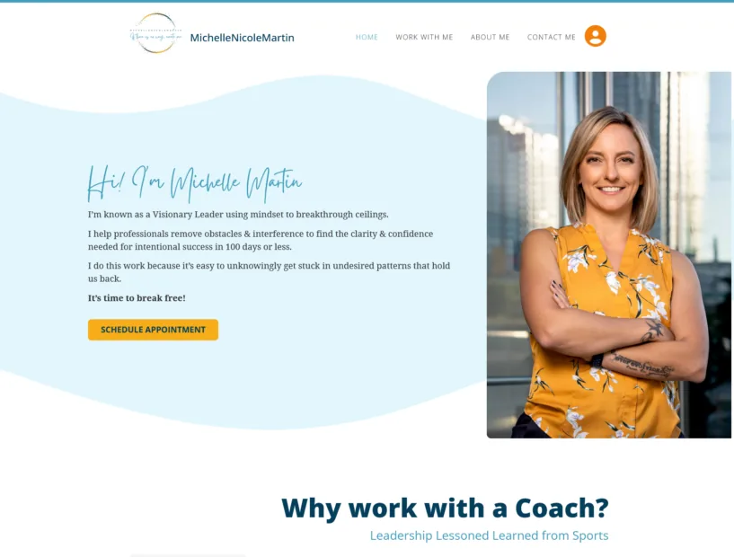 Michelle Nicole Martin - Productivity Coach project screenshot