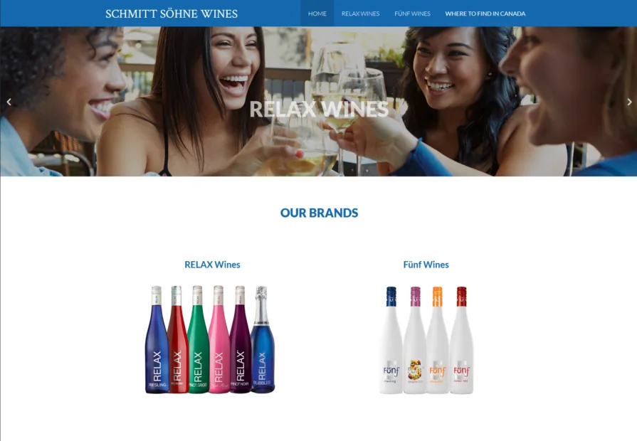 Relax & Funf Wines project screenshot