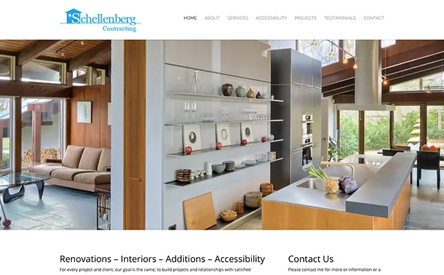 Schellenberg Contracting Website project screenshot