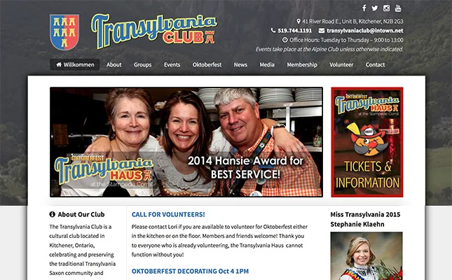 Transylvania Club project screenshot