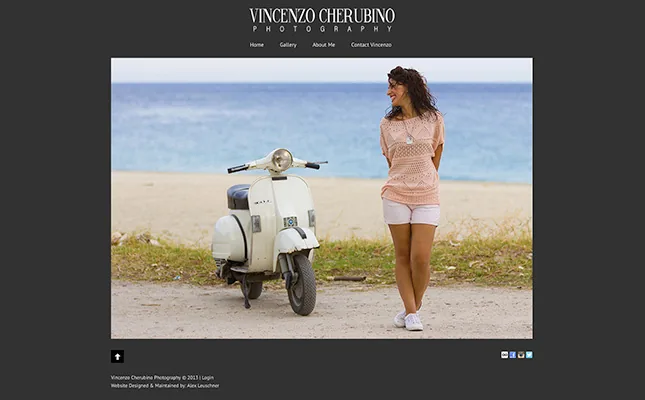 Vincenzo Cherubino Photography - Website project screenshot