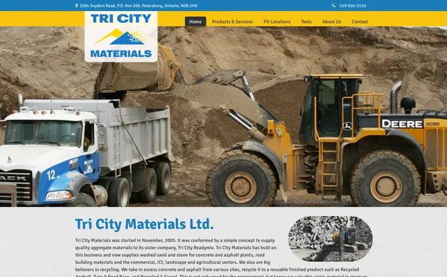 Tri City Materials project screenshot