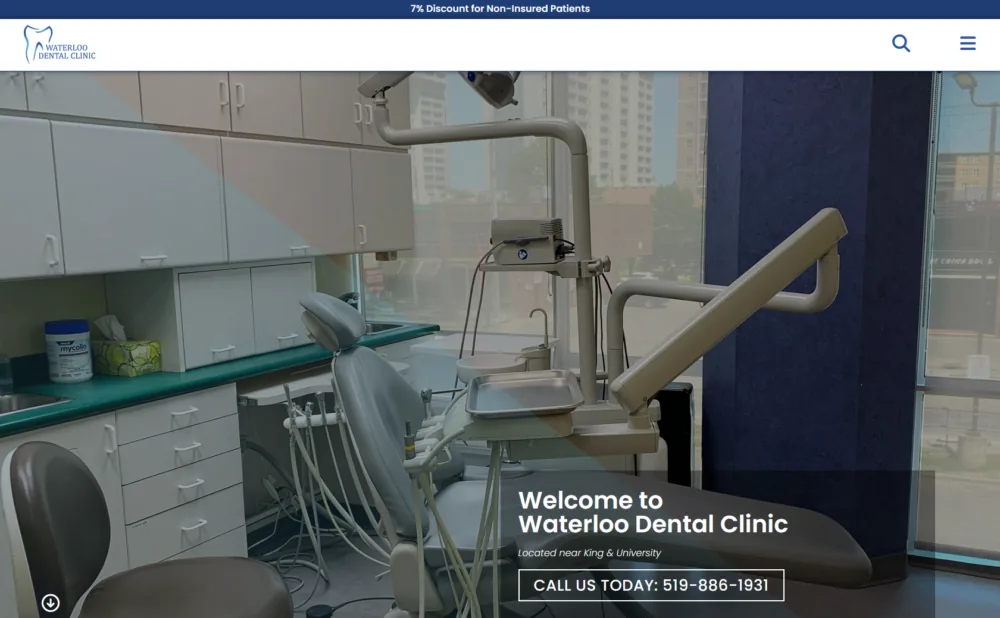 Waterloo Dental Clinic project screenshot