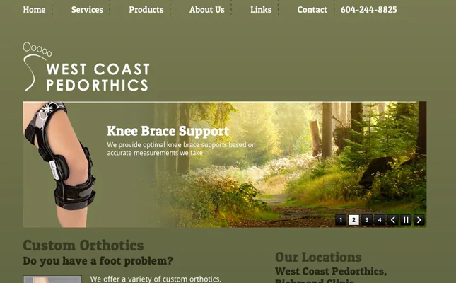 West Coast Pedorthics project screenshot