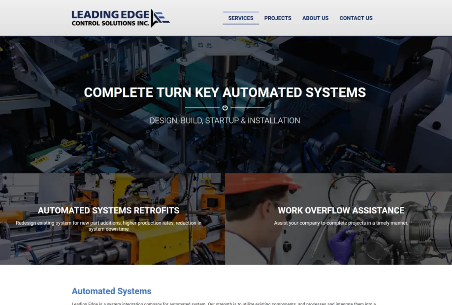 Leading Edge Control Solutions project screenshot