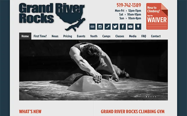 Grand River Rocks Website Re-designed project screenshot
