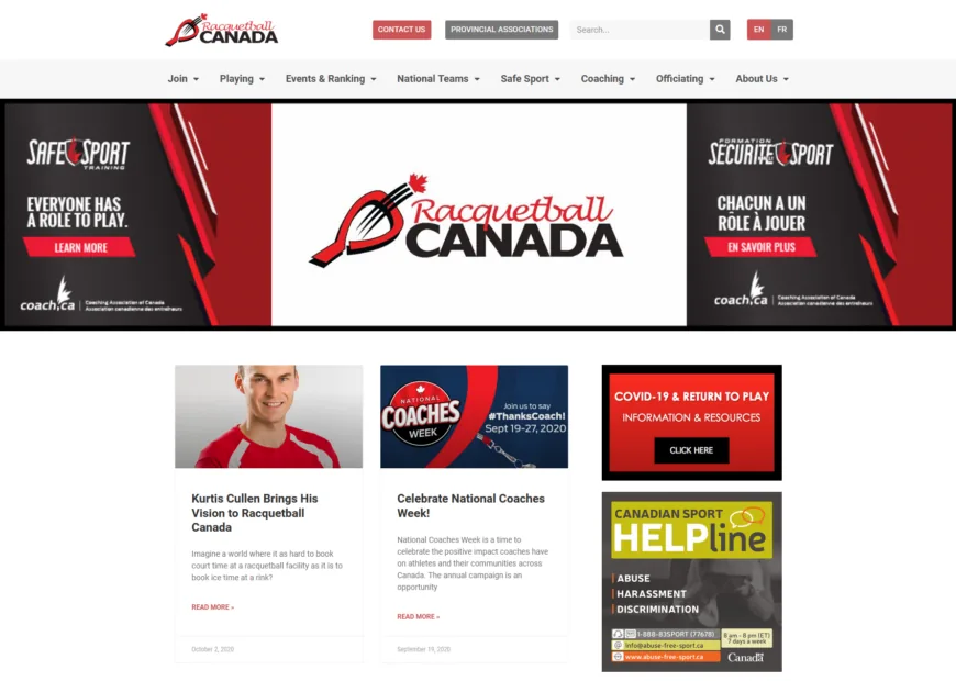 Racquetball Canada project screenshot